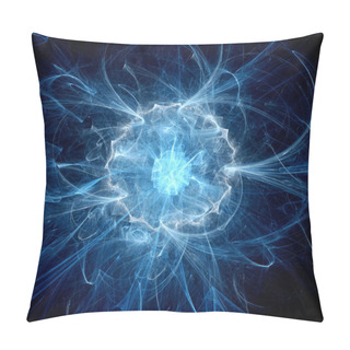 Personality  Blue Glowing Explosion In Space Pillow Covers