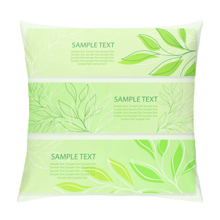 Personality  Spring Green Leaf Backgrounds. Vector Illustration Pillow Covers