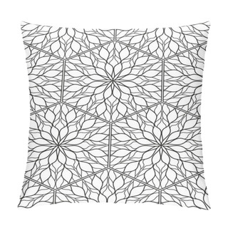 Personality  Seamless Geometric Line Pattern In Arabian Style, Ethnic Ornament. Endless Hexagonal Texture For Wallpaper, Banners, Invitation Cards. Pillow Covers
