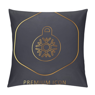 Personality  Bauble Golden Line Premium Logo Or Icon Pillow Covers
