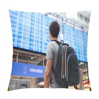 Personality  Guy Near Airline Schedule Pillow Covers