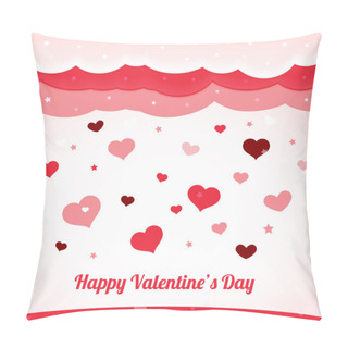 Personality  Vector Valentine's Background With Hearts Pillow Covers