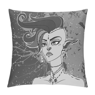 Personality  Conceptual Fantasy Character, Vector Illustration. Pillow Covers