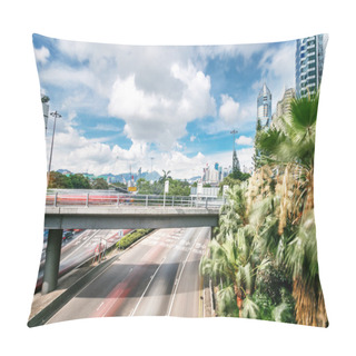 Personality  Viaduct Among Modern Skyscrapers Pillow Covers
