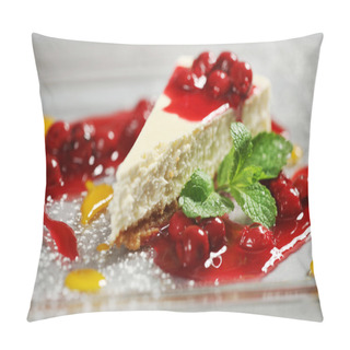 Personality  Cheesecake With Cherries Pillow Covers