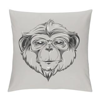 Personality  Monkey Head For Poster. Pillow Covers