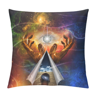 Personality  Time And Space Vision Of Man Pillow Covers