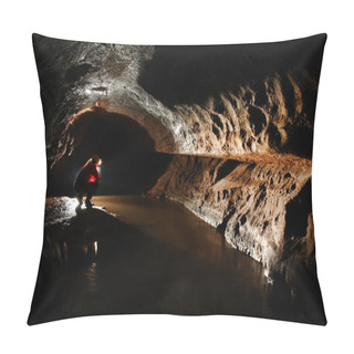 Personality  Spelunker Exploring The Cave Pillow Covers