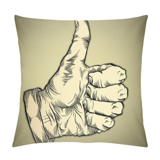 Personality  Thumb Up Like Hand Symbol. Pillow Covers