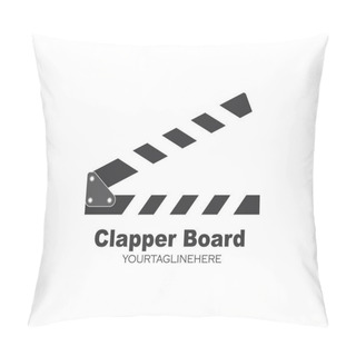 Personality  Clapperboard  Logo Icon Element Vector Illustration Pillow Covers