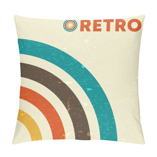 Personality  Retro Grunge Texture Background With Vintage Colored Lines. Vector Illustration Pillow Covers