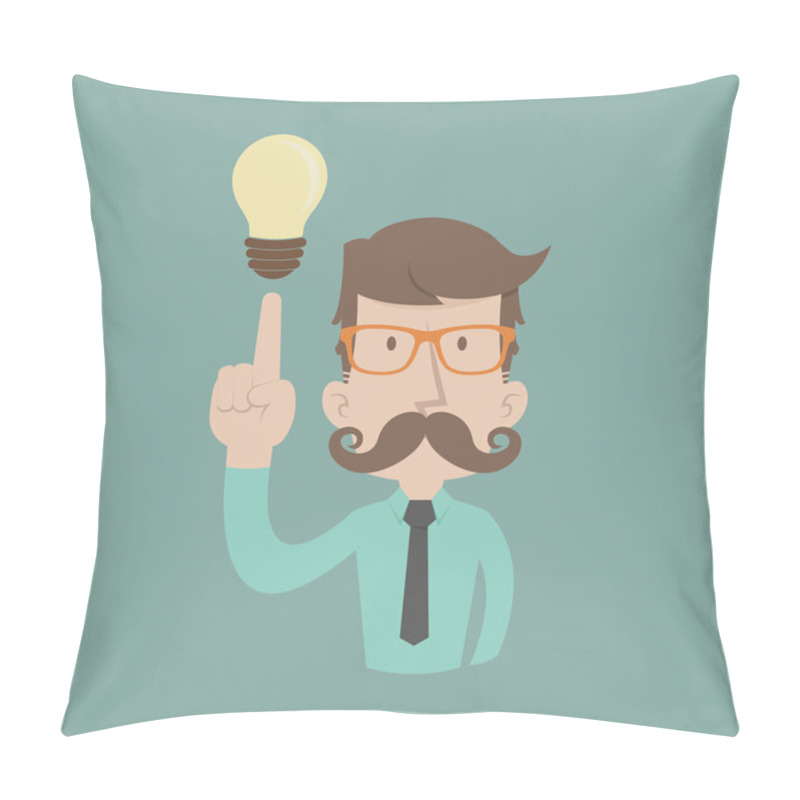 Personality  Businessman Get Idea Pillow Covers