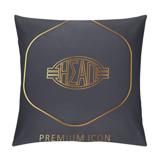 Personality  Athens Metro Logo Golden Line Premium Logo Or Icon Pillow Covers
