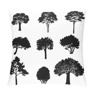 Personality  Set Of Tree Silhouettes Pillow Covers