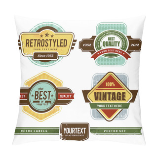 Personality  Grunge Retro Badges Pillow Covers