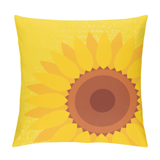 Personality  Sunflower Vector Background Pillow Covers