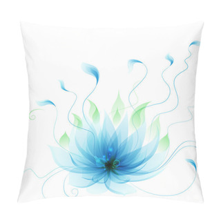 Personality  Abstract Vector Blue Lotus Flower Pillow Covers