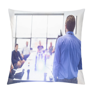 Personality  Business Presentation On Corporate Meeting. Pillow Covers