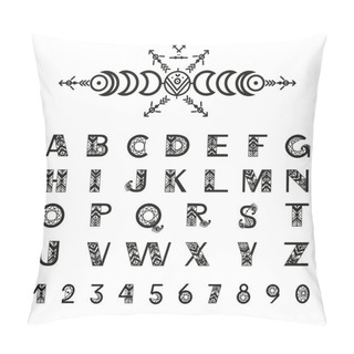 Personality  Tribal Style Alphabet. Pillow Covers