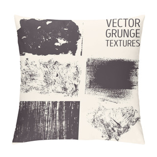 Personality  Monochrome Abstract Vector Grunge Textures. Set Of Hand Drawn Brush Strokes And Stains. Pillow Covers