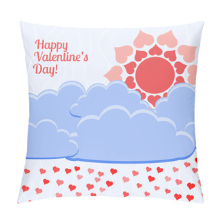 Personality  Vector Card For Valentine's Day. Pillow Covers