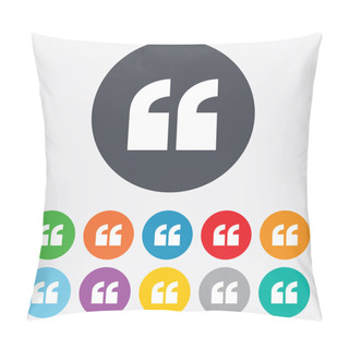 Personality  Quote Sign Icon. Quotation Mark Symbol. Pillow Covers