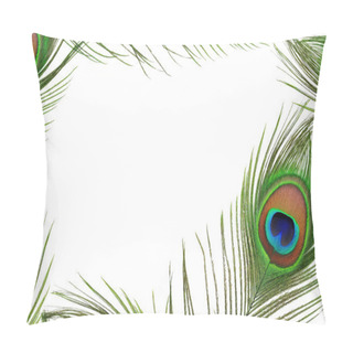 Personality  Frame Of Peacock Feather Eye Pillow Covers