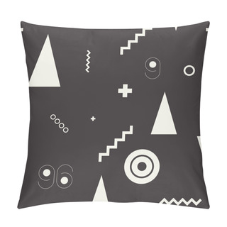 Personality  Seamless Geometric Pattern Black And Wiht Pillow Covers