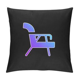 Personality  Armchair Blue Gradient Vector Icon Pillow Covers