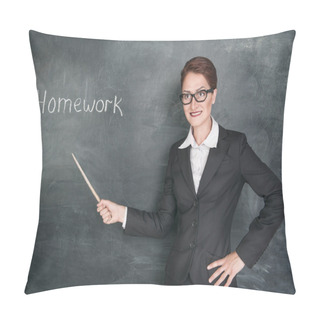 Personality  Crazy Teacher With Pointer Pillow Covers