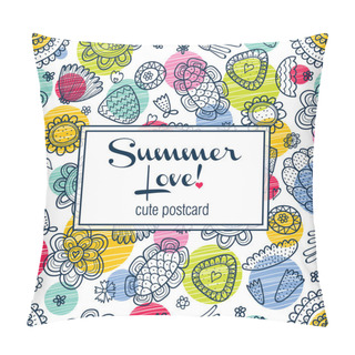 Personality  Summer Love Postcard Pillow Covers
