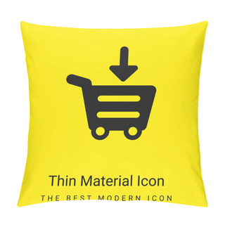 Personality  Add To Cart Minimal Bright Yellow Material Icon Pillow Covers