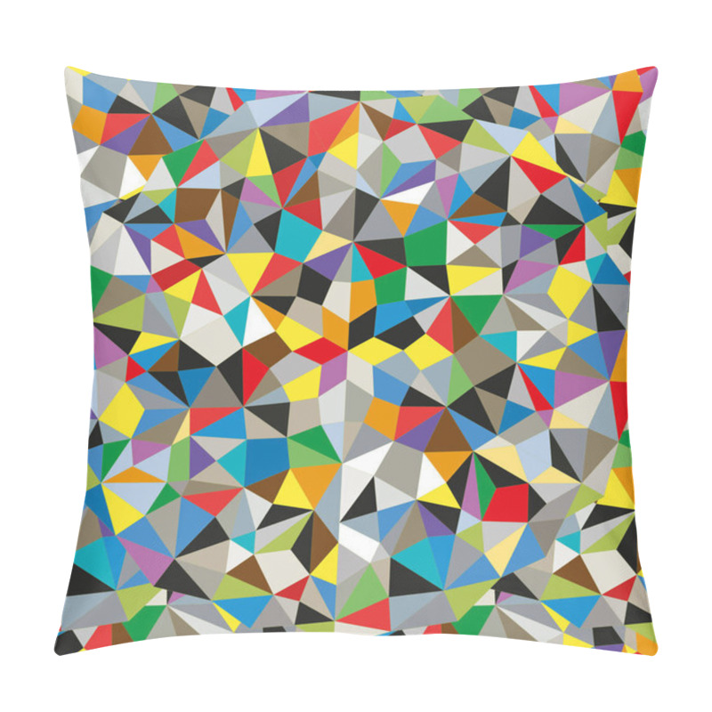 Personality  Abstract seamless pattern. Geometric backdrop. Polygonal crystal texture. Triangular . pillow covers