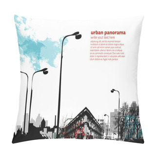 Personality  Urban Vertical Background Pillow Covers