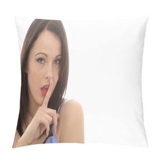 Personality  Attractive Sexy Young Woman In Her Twenties Wearing A Purple Nightie Pillow Covers