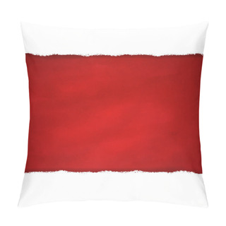 Personality  Rip White Paper And Dark Red Background Pillow Covers