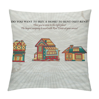 Personality  Vintage Real Estate Banner Pillow Covers
