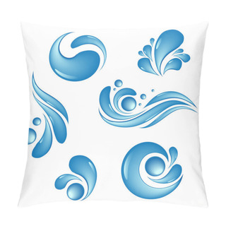 Personality  Water Drop Symbols Vector Set Pillow Covers