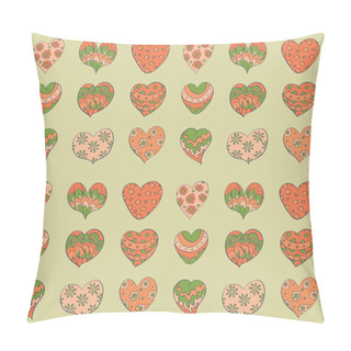 Personality  Hearts Seamless  Pattern Pillow Covers