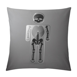 Personality  Vector Glassy Anatomy Skeleton Pillow Covers