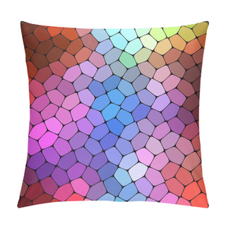 Personality  Abstract Colorful Mosaic Pattern. Abstract Background Consisting Of Elements Of Different Shapes Arranged In A Mosaic Style. Vector Illustration. Pillow Covers
