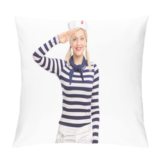 Personality  Young Female Sailor Saluting Pillow Covers