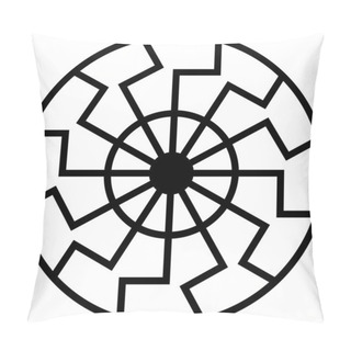Personality  Black Sun Pillow Covers