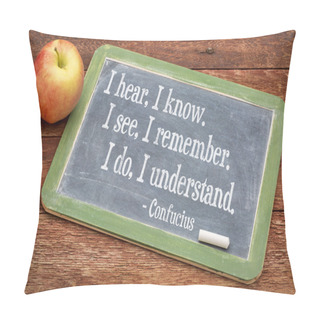 Personality  Confucius Quote On Balckboard Pillow Covers