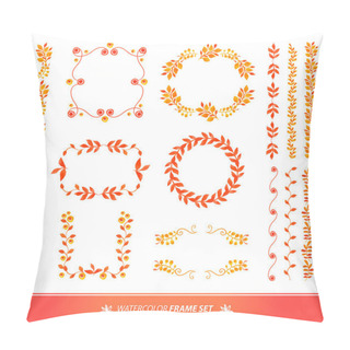 Personality  Hand-painted Watercolor Floral Elements. Pillow Covers