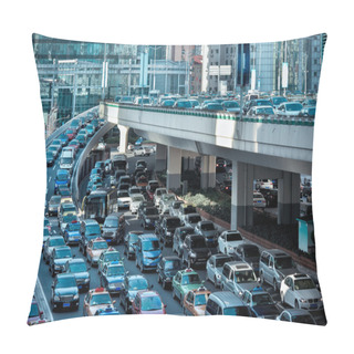 Personality  Automobile Congestion In The Morning Rush Hour Pillow Covers
