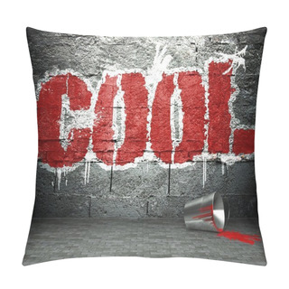 Personality  Graffiti Wall With Cool, Street Background Pillow Covers
