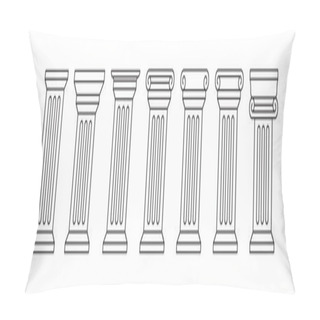 Personality  Classic Column Icon Set Pillow Covers