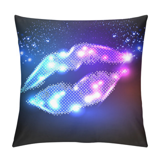 Personality  Vector Lips For Your Poster Pillow Covers