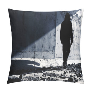 Personality  A Man Going Out Of A Tunnel Moving To The Light Pillow Covers